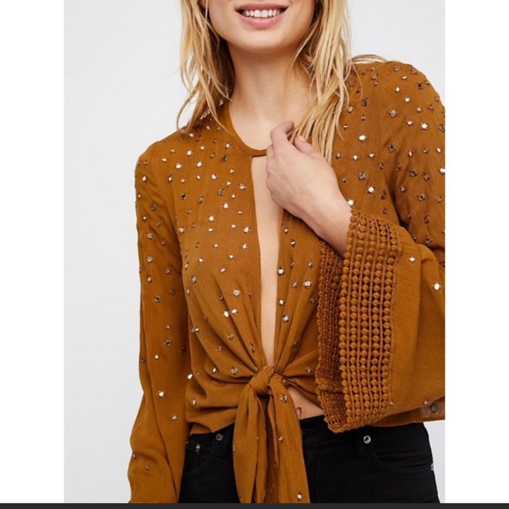 Free people mirror mirror blouse. Size XS